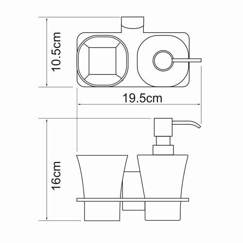 Держатель стакана и дозатора K-5089 Leine